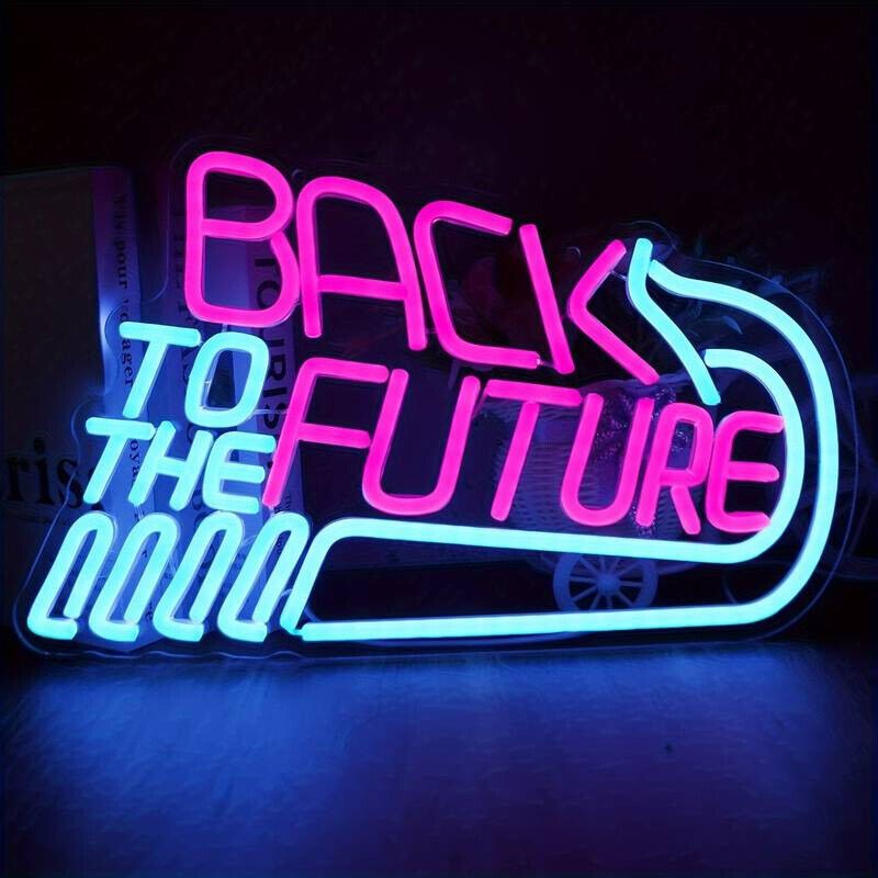 BACK TO THE FUTURE BLUE PURPLE MARTY DOC Custom Made Neon Sign led light