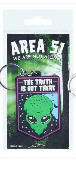 Area 51 2d Keyring Alien Keyring Aliens Keychain We Come In Peace Keyring