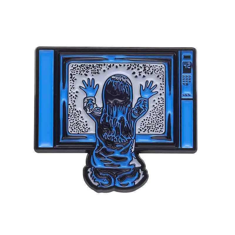 HORROR Metal Enamel Pin Badge Adult Teen TV MOVIE GRUDGE GOTH BLACK TV SHINING