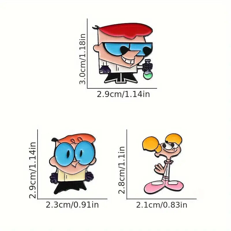 DEXTERS LABORATORY Metal Enamel Pin Badge NICKELODEON LAB