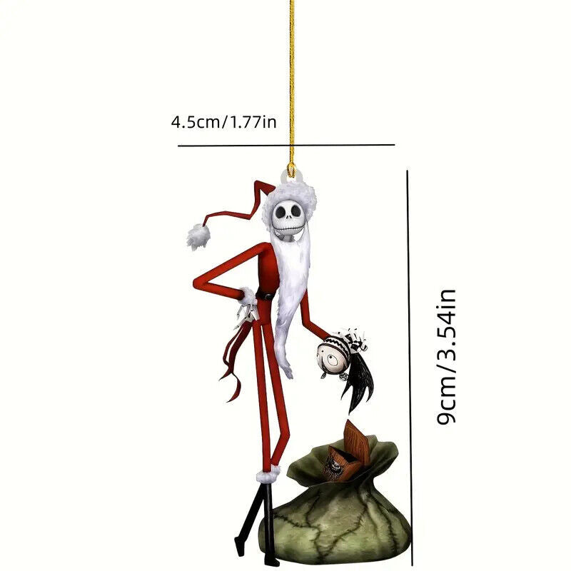 The Nightmare Before  Christmas Jack Sally Halloween Tree Pendant Decoration
