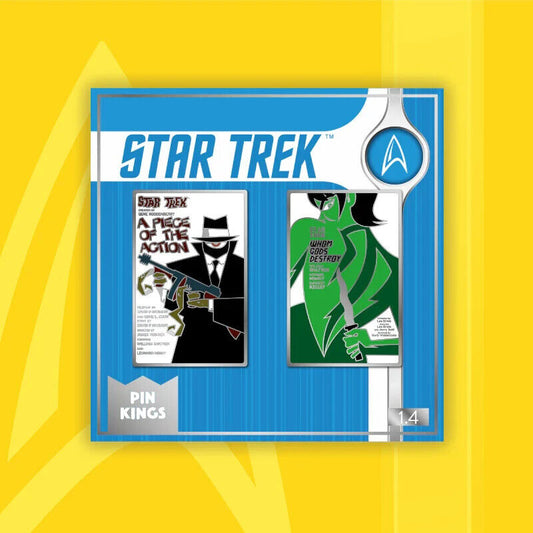 PIN KINGS STAR TREK ENAMEL PIN SET 1.4 A PIECE OF  ACTION & WHOM GODS DESTROY