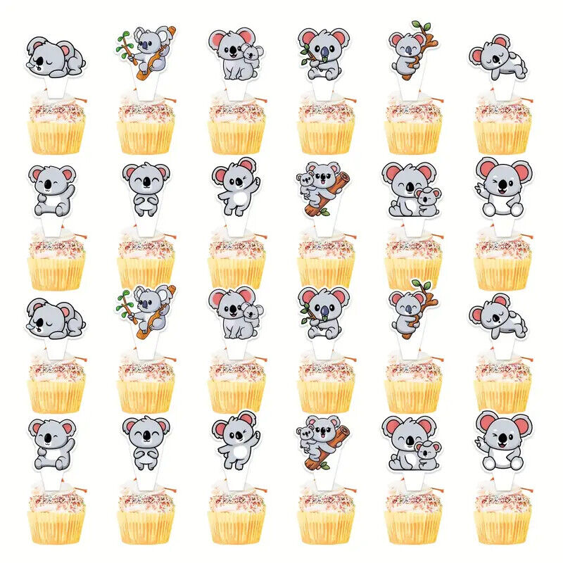 Koala Party Decorations Balloons Birthday Kids Banner Cake Toppers CELEBRATION