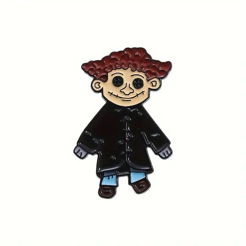 Coraline Doll Pin Enamel Metal Badge Lapel Button Cult Movie FAMILY