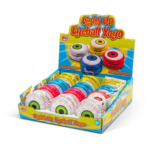 Light Up EYEBALL Yo Yo Trick-Yo Red Blue YELLOW CLEAR Toy Street CHOOSE YOURS