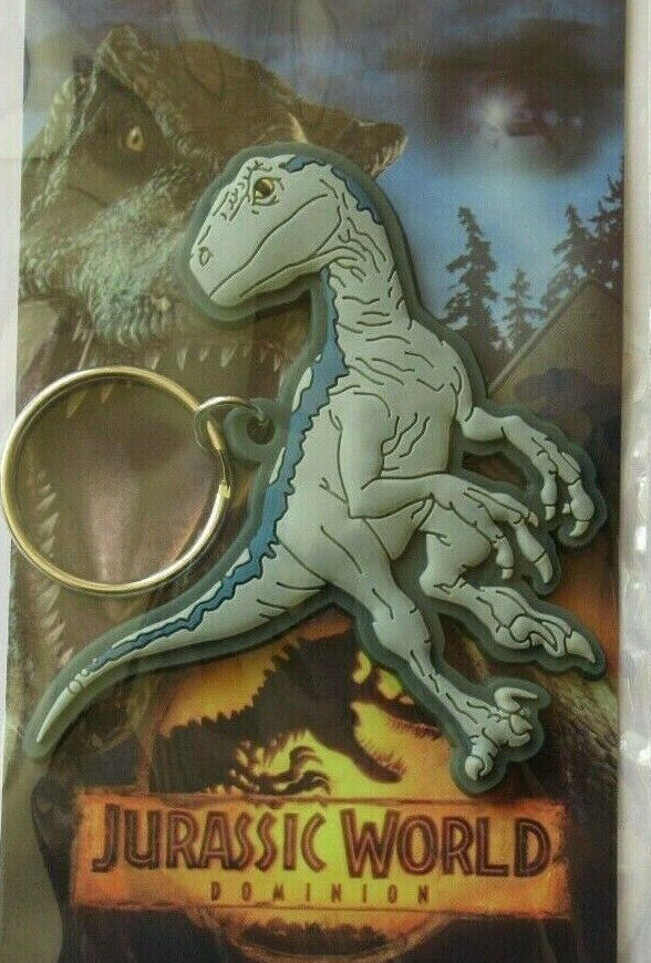 Jurassic World Park Official Dinosaur KeyrinG Keychains NETFLIX BLUE KEY RING