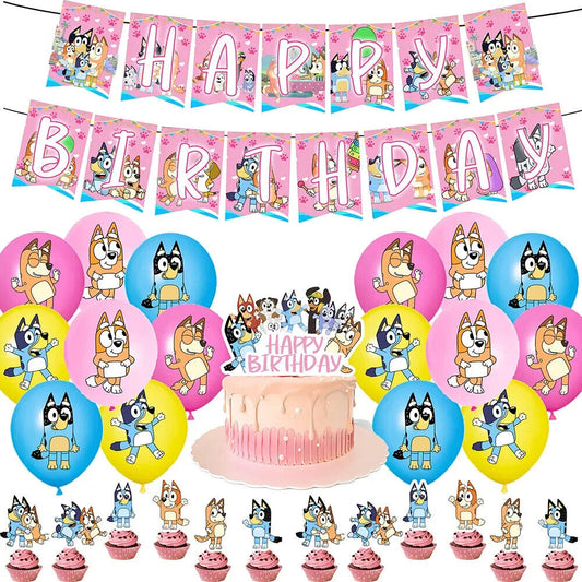 Bluey Balloon Party Birthday Decorations Boys Girls Balloons Bingo Coco Cbeebies