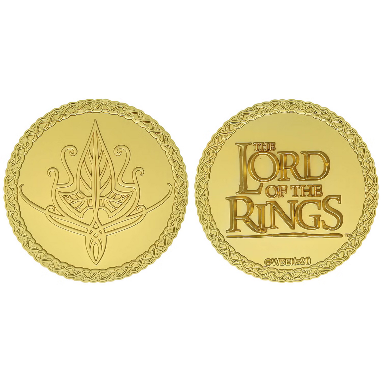 LIMITED EDITION Lord of the Rings 24k Gold Plated ELVEN Medallion LOTR MAP