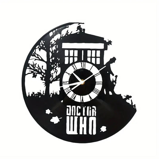 Doctor Who TARDIS TENNANT Vinyl Wall Clock Records Decor Christmas Birthday XMAS