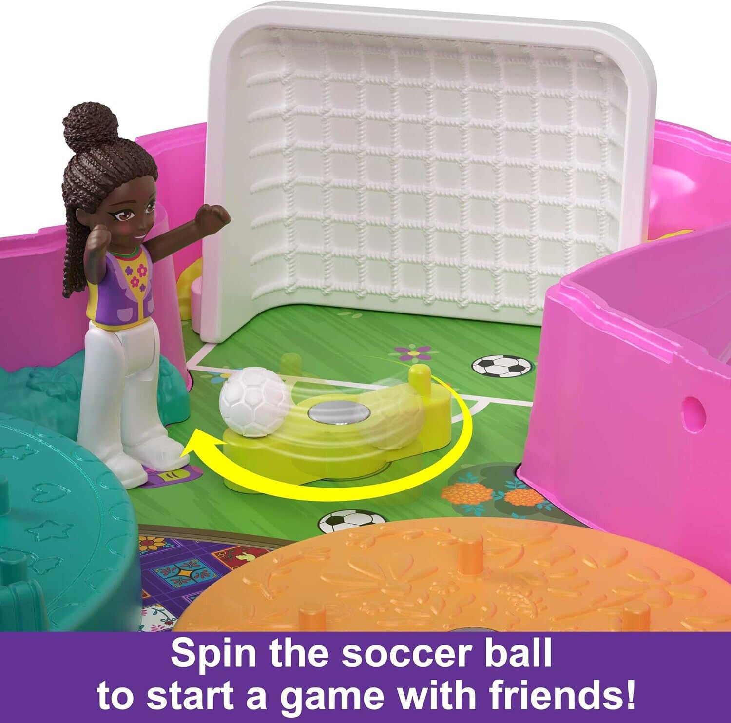 Polly Pocket Mini Toys, Piñata Party Compact Playset with 2 Micro Dolls and 14 A