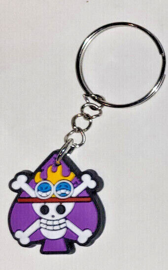 LUFFY KEYRING KEYCHAIN ONE PIECE ANIME KEY RING NETFLIX COLLECTABLE RUBBER