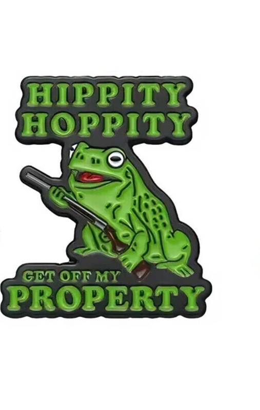 FROG Metal Enamel Pin Badge Retro Kids Adult Teen FUNNY COMICAL LOVE HIPPITY HOP
