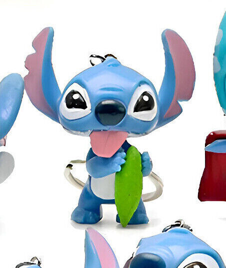 Lilo & Stitch 3D FIGURE Keyring Disney Stitch Keychain ANGEL Family Key ring