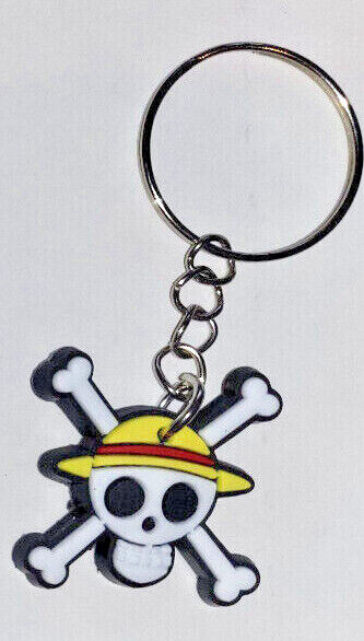 LUFFY KEYRING KEYCHAIN ONE PIECE ANIME KEY RING NETFLIX COLLECTABLE RUBBER