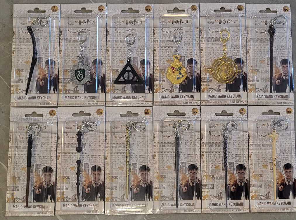 Harry Potter Wand Keyring Keychain Wizard Merchandise Emblems Gift Magic