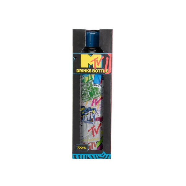 MTV Steel Water bottle COLLECTIBLE strange and unusual 2024 BLACK GREEN MUSIC