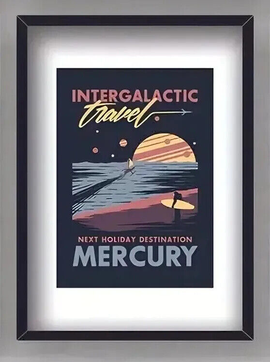 SPACE FUTURISTIC CANVAS Wall Art Movie Poster Print Picture ASTROLOGY PLANETS A5