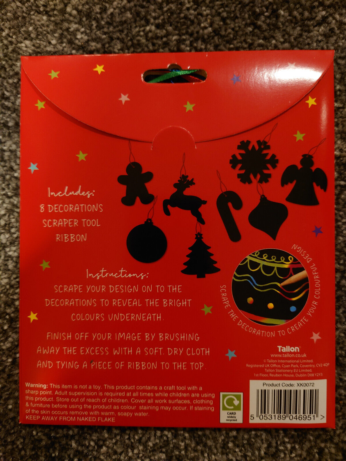Scraper Rainbow Foil Christmas Xmas Activity Kids Children Drawing Scratch