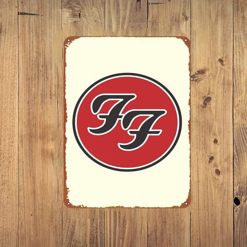 Foo Fighters Rock Band Metal tin plate sign Man Lady Cave plaque FF DAVE GROHL