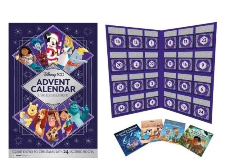 Extra LARGE Storybook Advent Calendar Retro Christmas Calendar - Disney 100