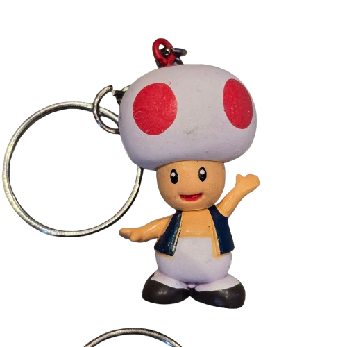 MARIO Keyring 3D Rubber LUIGI PRINCESS PEACH YOSHI DONKEY KONG TOAD Sega Gaming