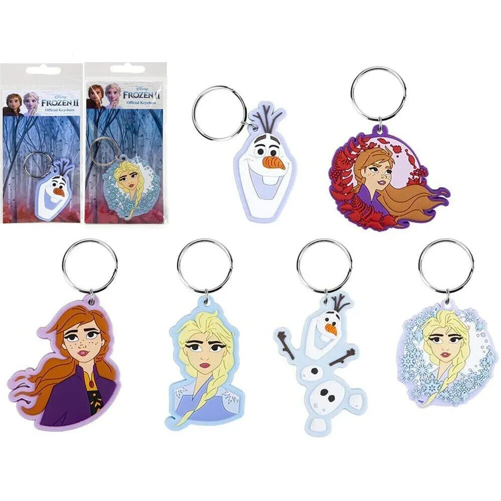 Disney 2D Keyrings/Keychains Frozen 2 Rubber  - 6 Assorted  (Select your Design)