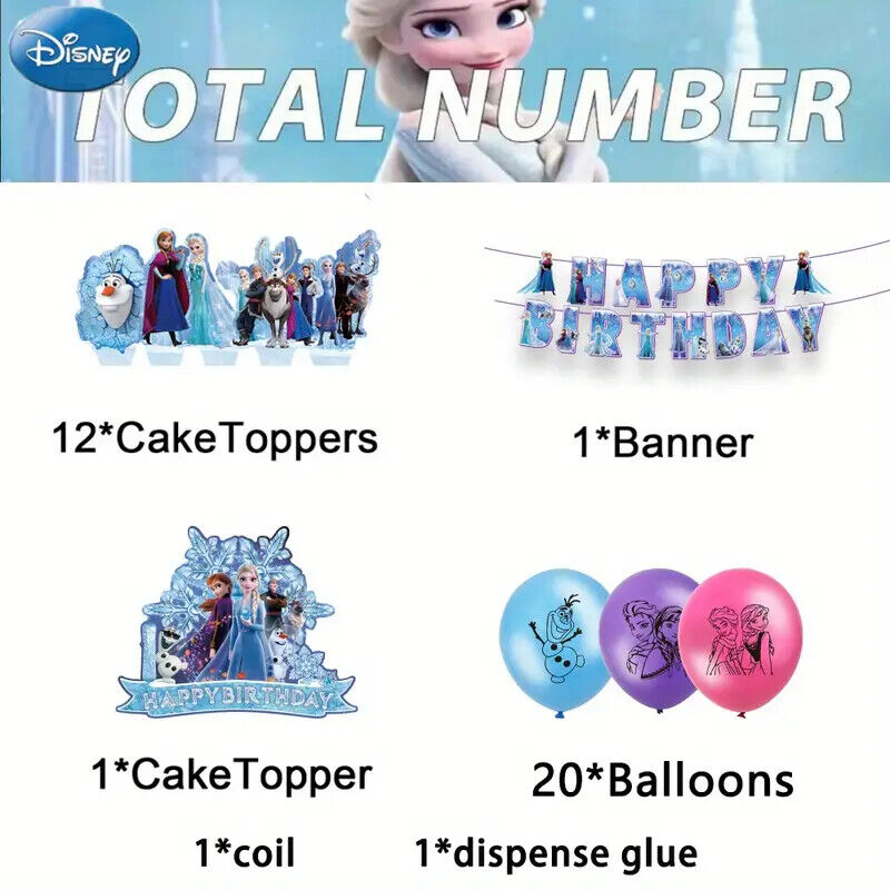 Frozen Balloon Party Birthday Decorations Boys Girls Balloons ELSA ANNA SVEN