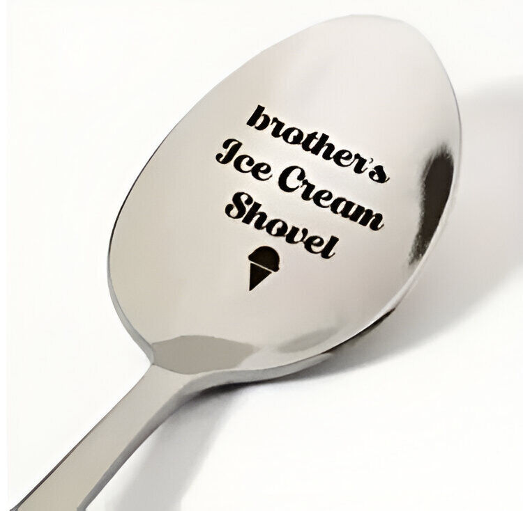 FAMILY NANA BROTHER Spoon ICE CREAM COFFEE SUNDAE SILVER COCKTAILS MORNING