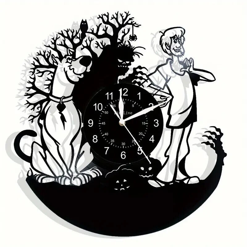 Scooby Doo Vinyl Record Wall Clock Gift Surprise Ideas Friends Decor Wall Art
