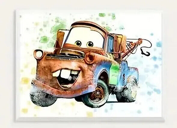 PIXAR CARS Canvas Wall Art Movie Poster Print Picture Retro DISNEY KIDS RUSTY