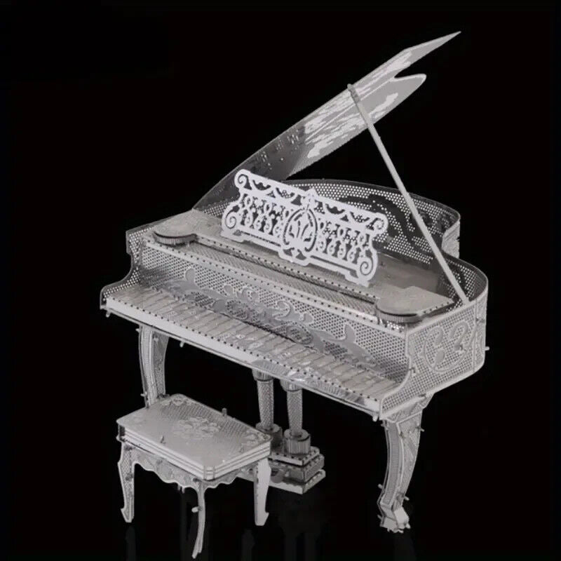 Grand Piano Metal Model Instrument 3D Laser Cut Sheet Metal Nano Kit Puzzle Gift