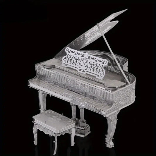 Grand Piano Metal Model Instrument 3D Laser Cut Sheet Metal Nano Kit Puzzle Gift