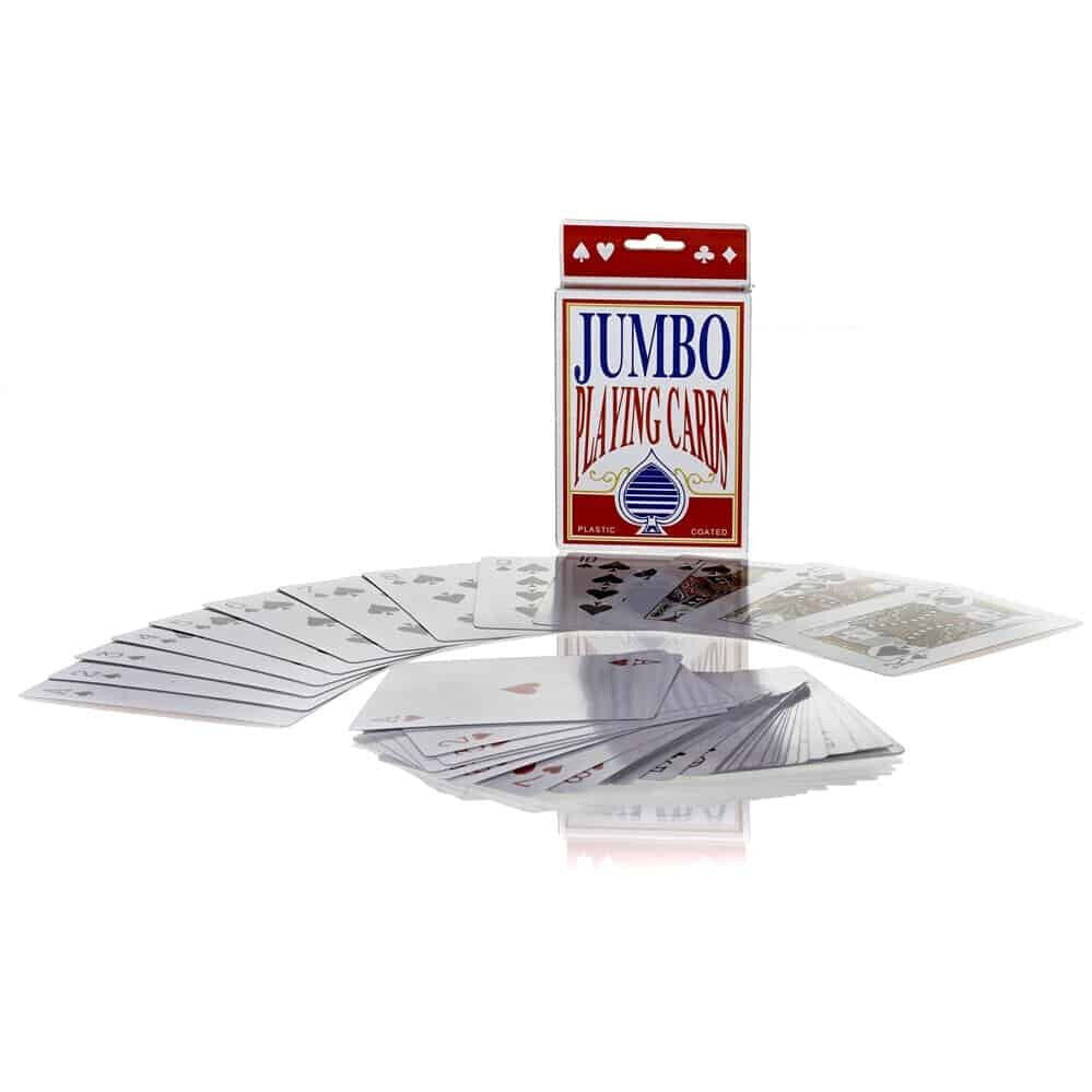Jumbo Playing Cards for family fun indoor outdoor Game Plastic coated UK