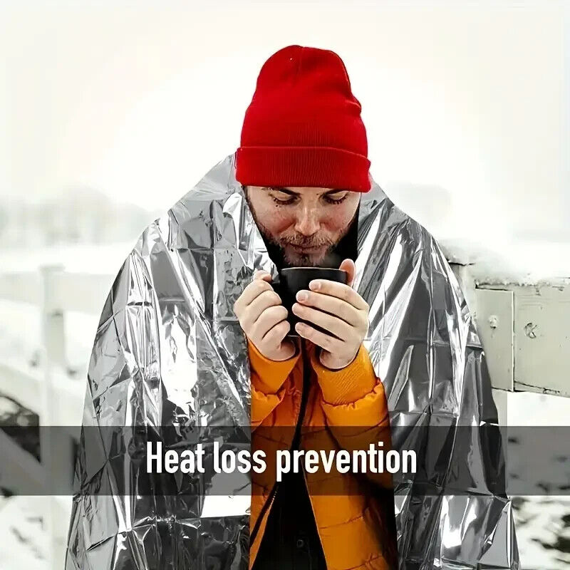 Emergency Space Survival Thermal Foil Blanket Evacuation Sports Shock Sensory