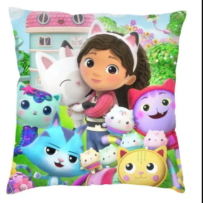 Gabbys Dollhouse Cats Cushion Covers Throw Pillow Case Sofa Bed Car Decor FILLER