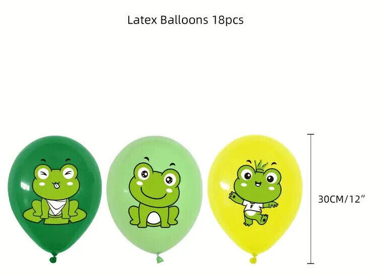 Frog Balloon Party Birthday Decorations Boys Girls Balloons Green Frog