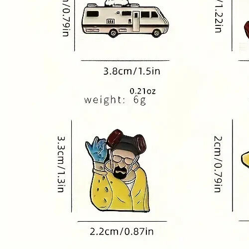 Breaking Bad Walter White Heisenberg Enamel Pin Badge Funny Cool Salt Bae