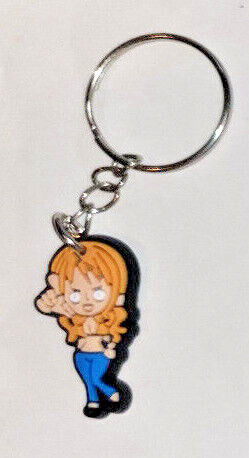 LUFFY KEYRING KEYCHAIN ONE PIECE ANIME KEY RING NETFLIX COLLECTABLE RUBBER