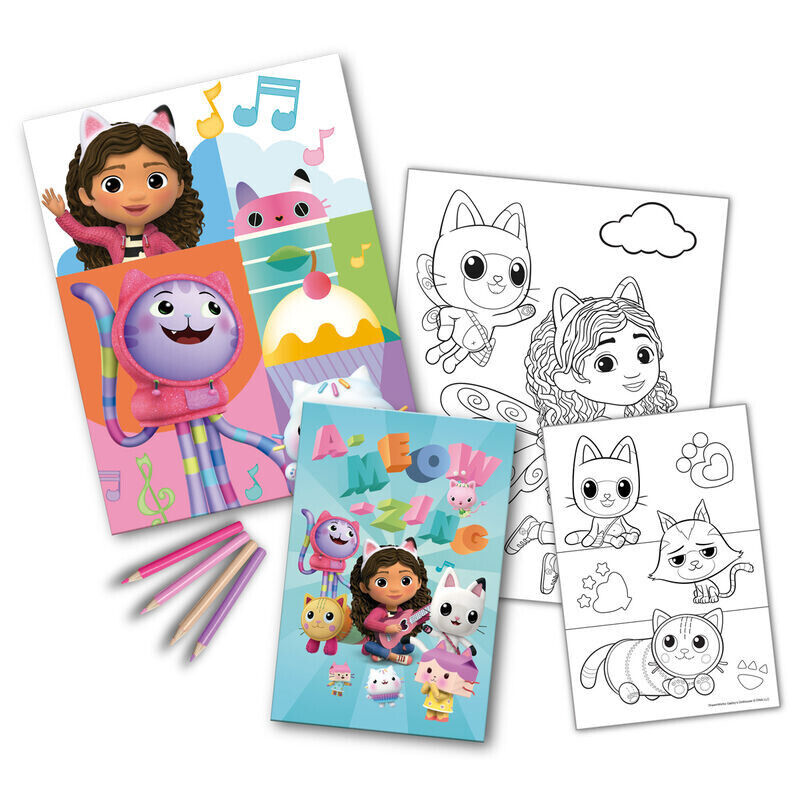 NEW IN Gabby's Dollhouse Coloring set Cat Adventures uk seller Beautiful set