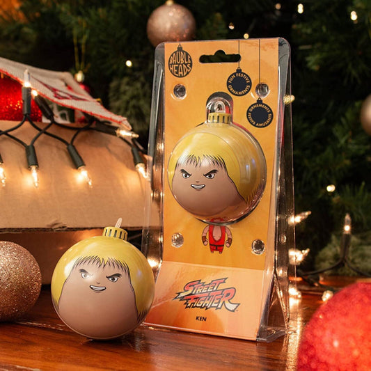 Numskull Bauble Heads Official Street Fighter Ken Christmas Tree Decoration