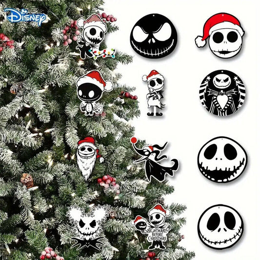 The Nightmare Before Christmas Jack Sally Halloween Tree Pendant Decoration WOOD