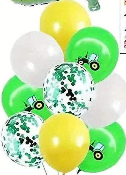Tractor Train Balloon Party Birthday Decorations Boys Balloons Green KIDS FARM
