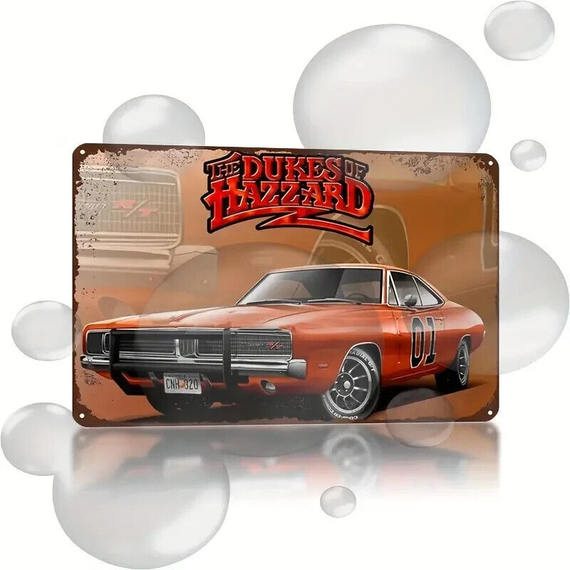 THE DUKES OF HAZARD TIN retro vintage style metal sign man cave shed Garage
