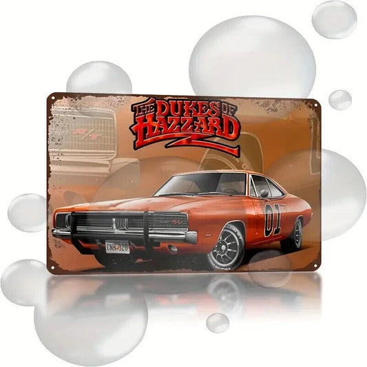 THE DUKES OF HAZARD TIN retro vintage style metal sign man cave shed Garage