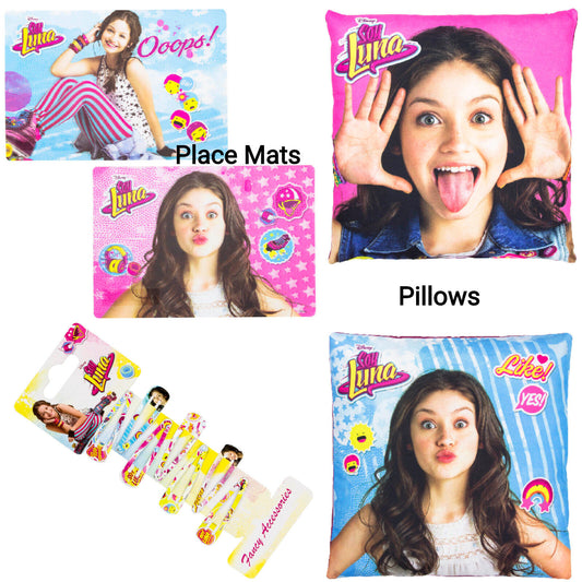 Soy Luna Pillow Placemat Hairclip hairclips Officially Licensed u choose disney