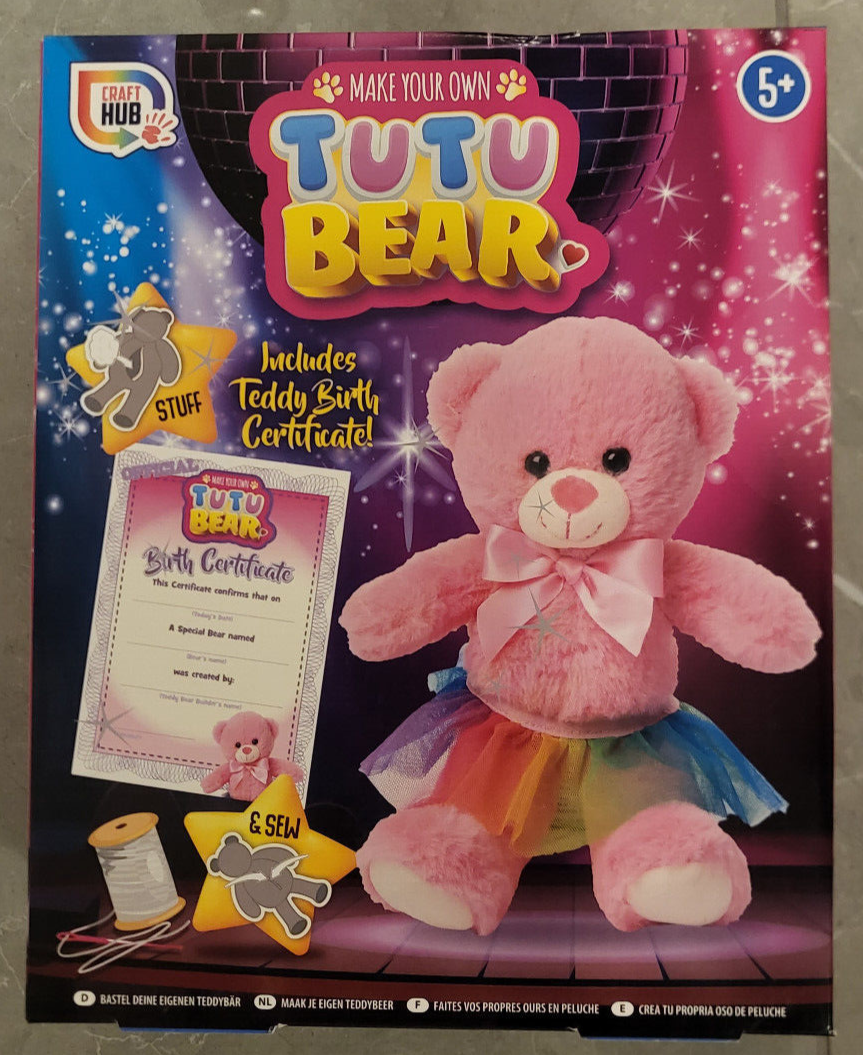 GRAFFIX MAKE YOUR OWN TUTU BEARS PINK BLUE KIDS CERTIFICATE CREATE CRAFTS TOYS