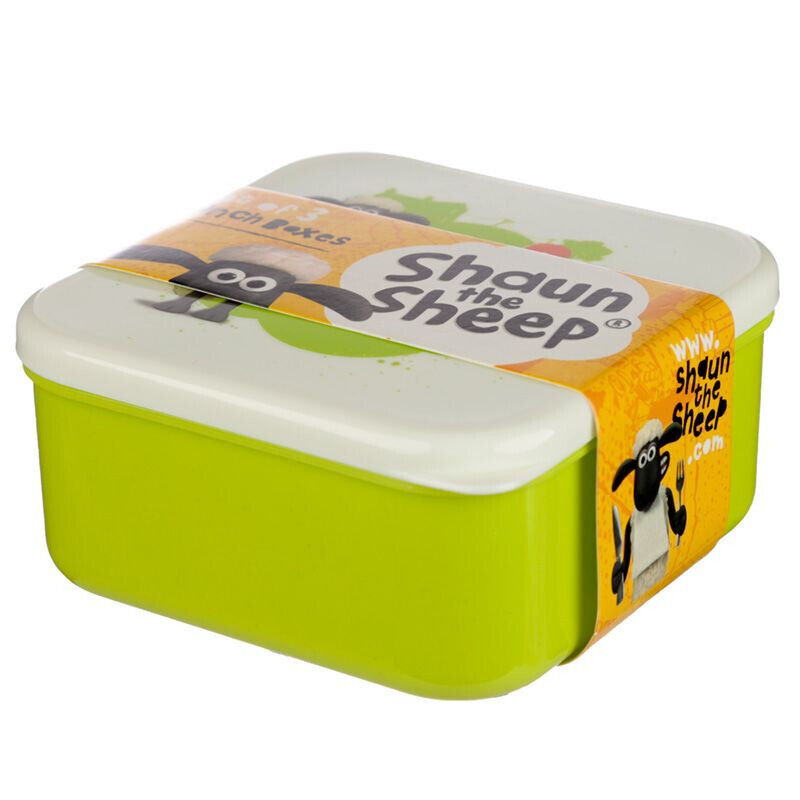 SET OF 3 LUNCH BOX SNACK POTS S/M/L - SHAUN THE SHEEP