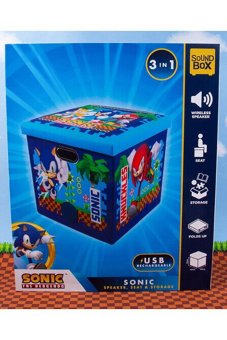 SONIC THE HEDGEHOG Fizz Creations Sound Box Storage Cube with Bluetooth Speaker