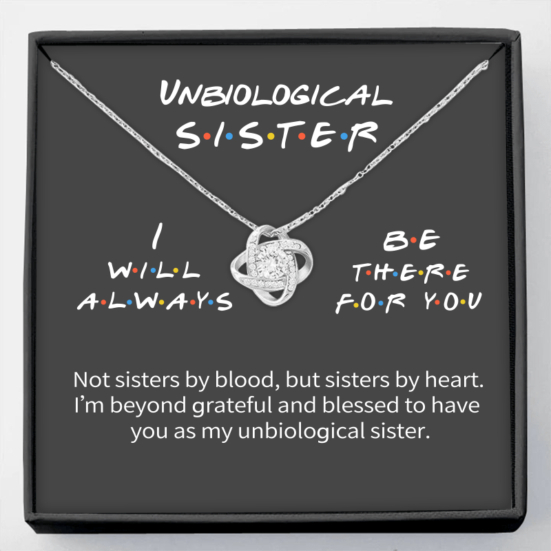 FRIENDS Gift Unbiological Sister Silver Necklace Christmas VALENTINES Present