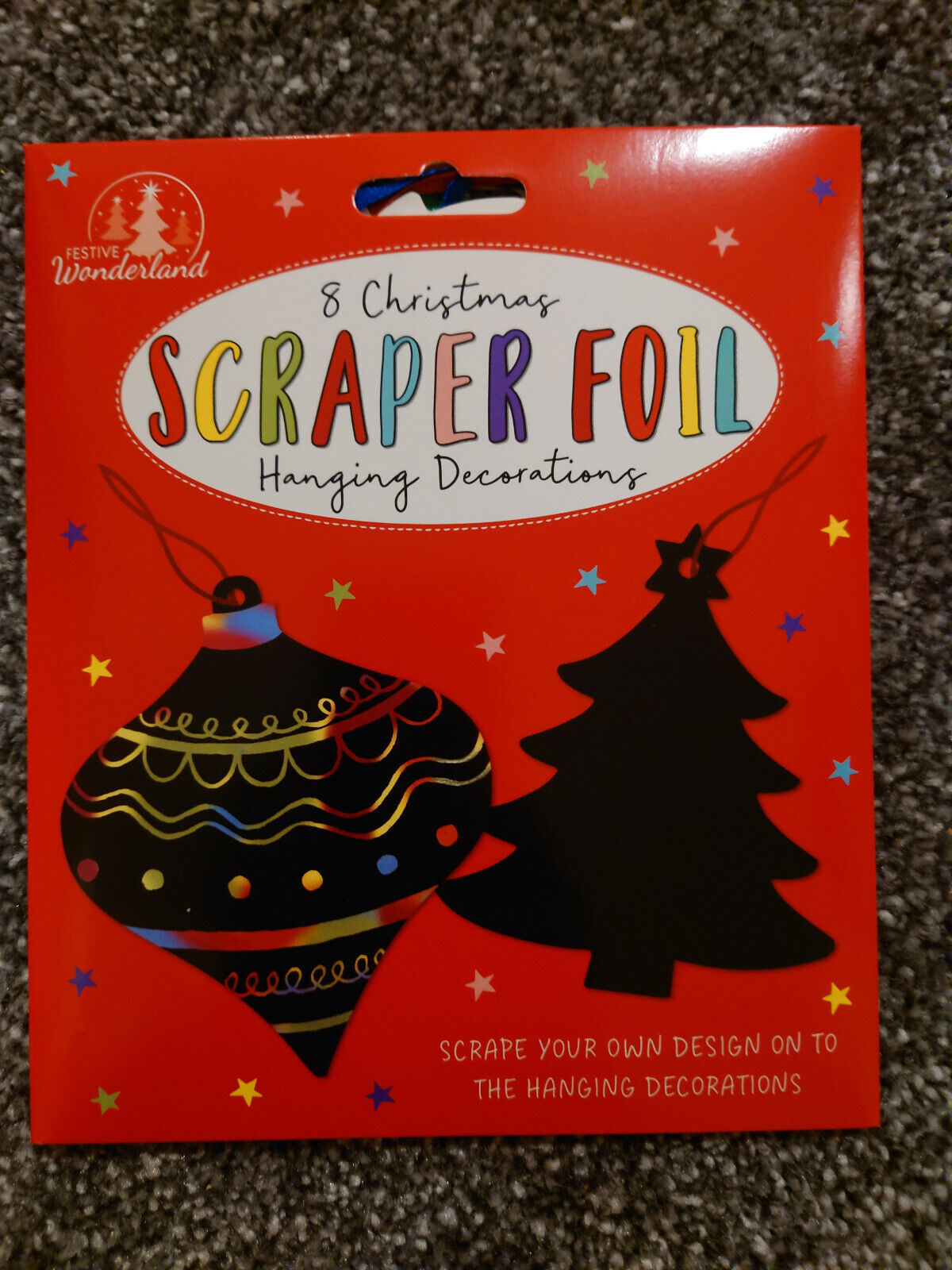 Scraper Rainbow Foil Christmas Xmas Activity Kids Children Drawing Scratch